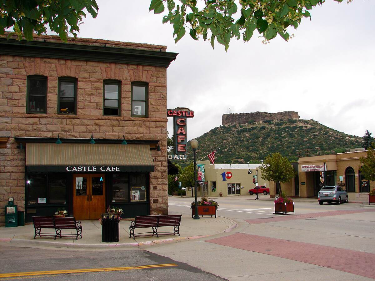 Keystone Hotel, now Castle Rock Cafe, in Castle Rock