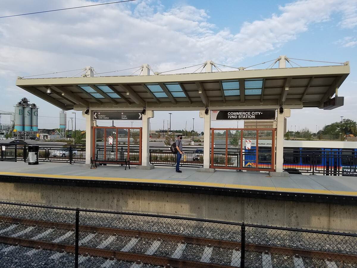 Northbound shelter at the Commerce City and 72nd RTD station